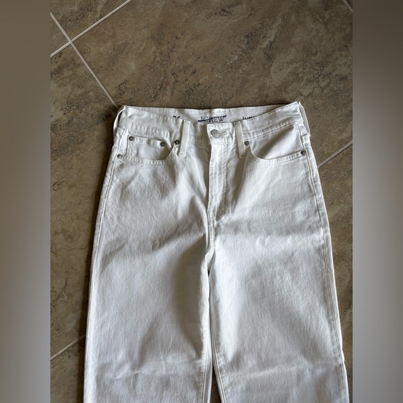 J.Crew Slim Wide-Leg White Jeans | Size 26 - Picture 4 of 7